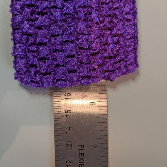 11 Purple Stretchy Headbands Tutu Tops DIY - Picture 4 of 4